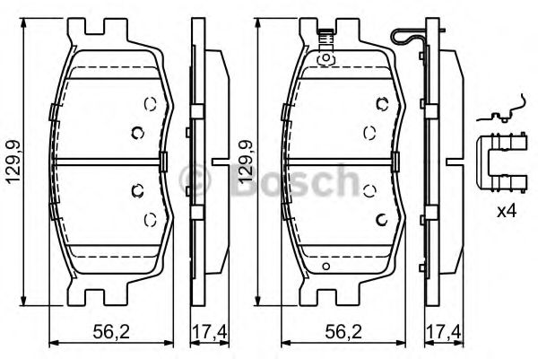 ДИСКОВІ КОЛОДКИ HYUNDAI арт. 0986494617