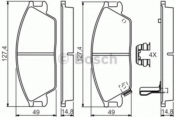 Гальмівні колодки, дискові ABS арт. 0986494620