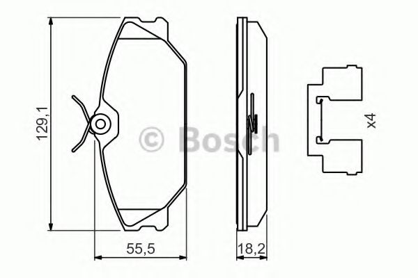 ДИСКОВІ КОЛОДКИ BOSCH арт. 0986494656