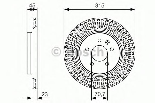 ДИСК ГАЛЬМIВНИЙ ЗАДНIЙ ABS арт. 0986479C46