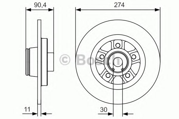 ДИСК ГАЛЬМIВНИЙ ЗАДНIЙ BLUEPRINT арт. 0986479015