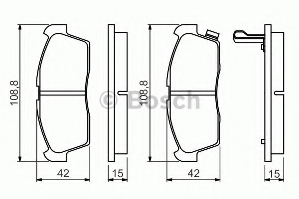 BOSCH SUZUKI гальмівні колодки передн. Ignis 03-,Daihatsu Sirion, Charade JURID арт. 0986494700