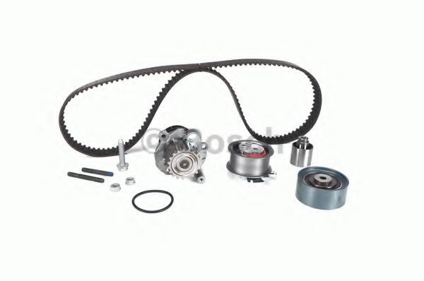 BOSCH К-т. ГРМ (рем.+3шт.ролика+помпа+кріплення) AUDI 2,0TDI: A3/4/6 03- VW 2,0TDI: Golf V, Passat, Touran SKODA SEAT SKF арт. 1987946471