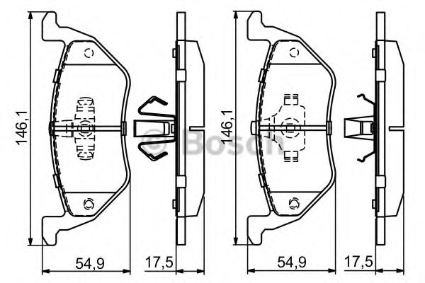 BOSCH FORD гальмівні колодки задн. Maverick 01- DELPHI арт. 0986494683