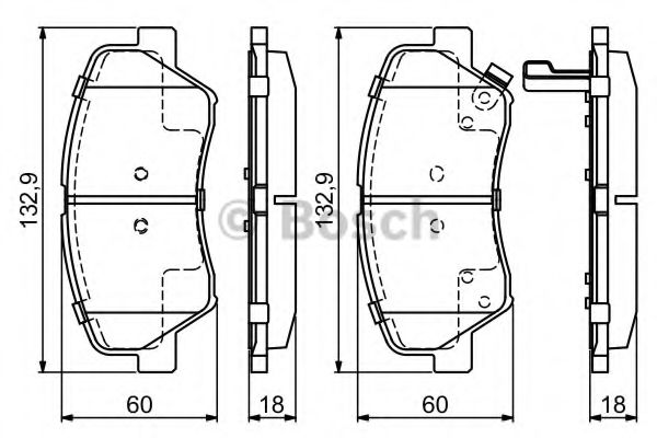 ГАЛЬМІВНІ КОЛОДКИ, ДИСКОВІ KIA арт. 0986494691