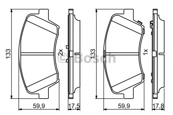 ДИСКОВI КОЛОДКИ ПЕРЕДНI BLUEPRINT арт. 0986494712