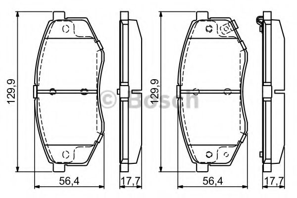 BOSCH HYUNDAI гальмів.колодки передн.ix20,Kia Soul II 10- TEXTAR арт. 0986494692