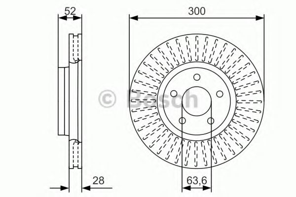 BOSCH FORD диск гальмівний передн.Mondeo IV 07- ATE арт. 0986479D38