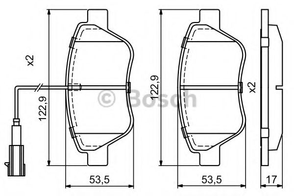 BOSCH CITROEN гальмів.колодки передн. Fiat 500 LPR арт. 0986495378