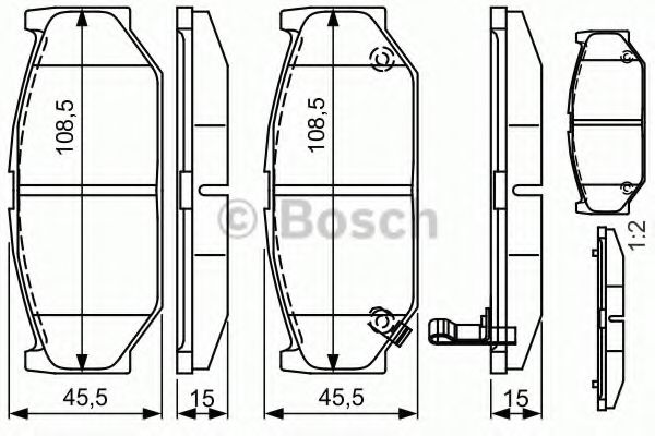 BOSCH SUZUKI гальмівні колодки передн.Swift III 05- ICER арт. 0986495308