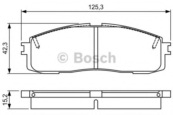 BOSCH TOYOTA  гальмівні колодки передн.Lexus RX 09- ROADHOUSE арт. 0986495330