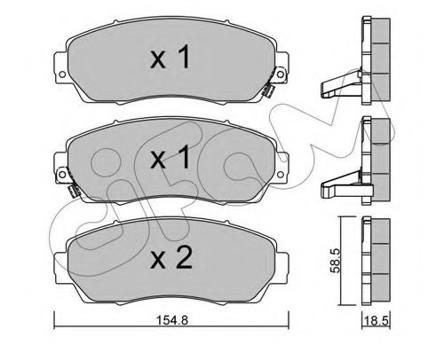 CIFAM HONDA гальмів.колодки передн.CR-V 07- REMSA арт. 8229030