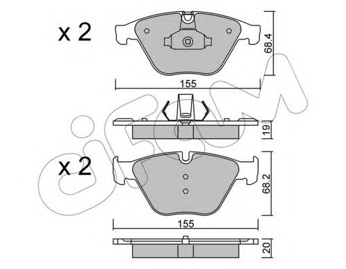 Гальмівні колодки пер. BMW 5 (F10) 10- (ATE) REMSA арт. 8229180