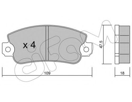 CIFAM  FIAT Колодки тормозные передние Panda 82-,Regata 83-,Uno JURID арт. 8220330