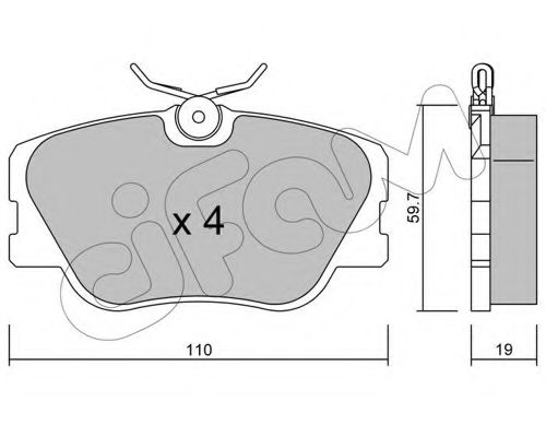 CIFAM DB Гальмівні колодки передн. з датчиком! W124201 BREMBO арт. 8220610