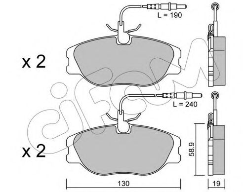 CIFAM CITROEN Тормозные колодки передн.Jumpy,Fiat Scudo,Peugeot 94- TRW арт. 8220723