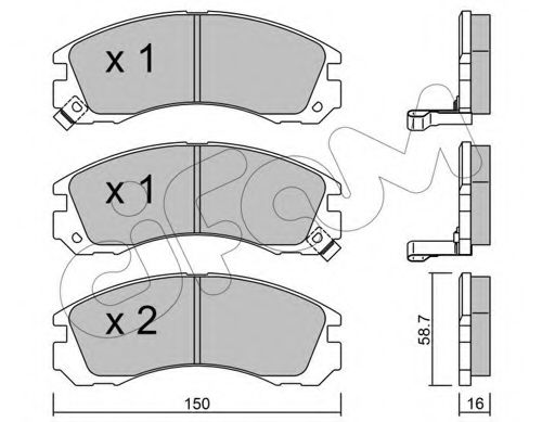 CIFAM MITSUBISHI Гальмівні колодки передн.Pajero 90-,L200/400, Galant , Lancer DELPHI арт. 8221340