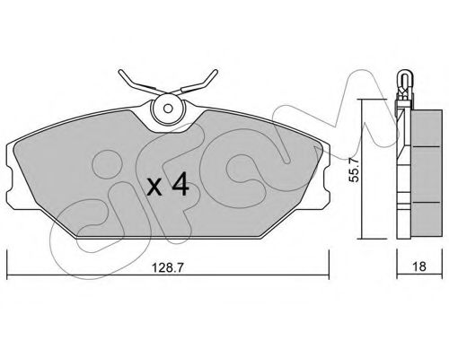 CIFAM RENAULT Колодки гальмівні передні Megane,Laguna 99- DELPHI арт. 8221422