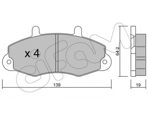 CIFAM FORD гальмівні колодки передні Transit 91- диск 14 LPR арт. 8221940