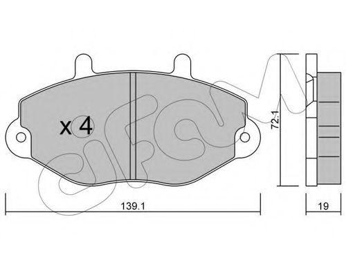 Гальмівні колодки пер. Transit (94-02) ABS арт. 8221950