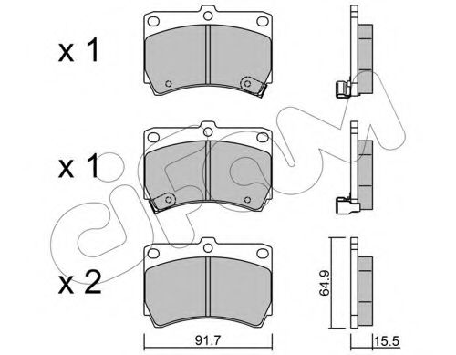 CIFAM MAZDA Гальмівні колодки передн. 323 89-, Kia ASHIKA арт. 8221960