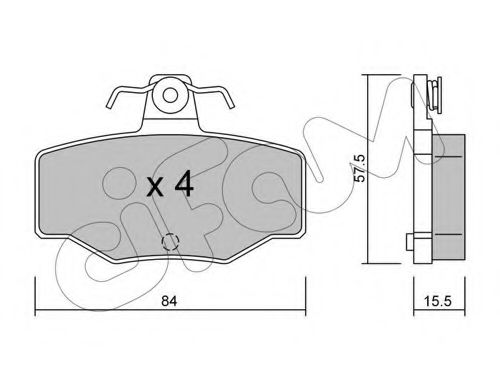 CIFAM NISSAN Тормозные колодки задн. Almera 1,5-2,2 00- Primera 1,6/2,0 93-01 ICER арт. 8221990