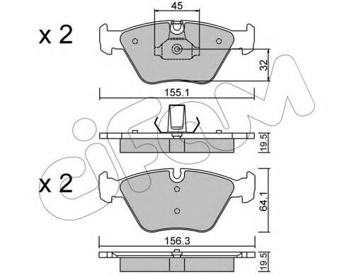 CIFAM  BMW Тормозные колодки передн.2,5/3,0:E46,X3(E83) ZIMMERMANN арт. 8222073