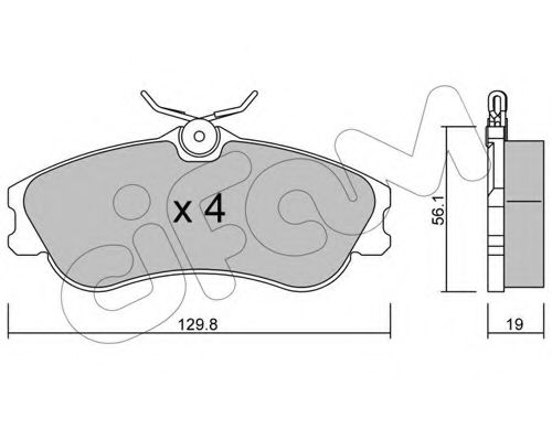 CIFAM CITROEN Колодки тормозные передние XSARA PICASSO 00- ZIMMERMANN арт. 8222171