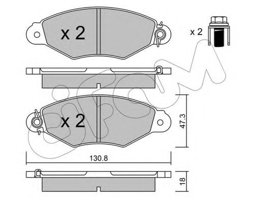 Гальмівні колодки пер. Kangoo 97-08 (Bosch) (з датчиком) ABS арт. 8222530