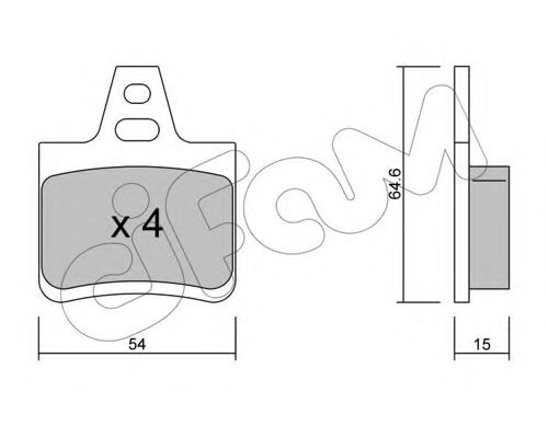 CIFAM CITROEN гальмівні колодки задні Xantia,XM 89- BOSCH арт. 8222850