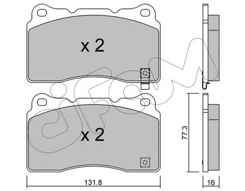 CIFAM MITSUBISHI гальмівні колодки передн. Lancer V EVO 04 -, Subaru Impreza WRX 01-, RENAULT, FORD BREMBO арт. 8222885