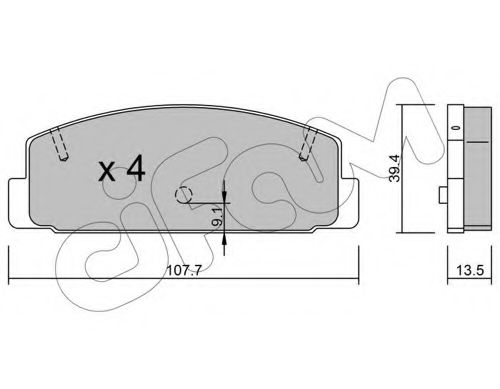 CIFAM MAZDA гальмівні колодки задні Mazda 6  02-, 323 00-03, 626 99-02, Premacy JURID арт. 8223021