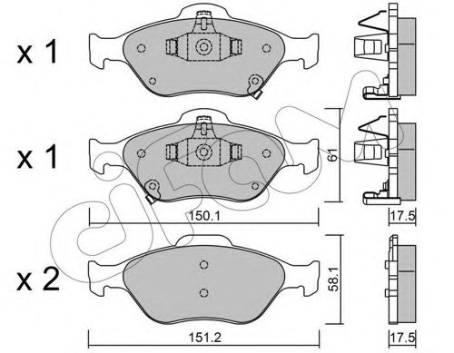 Гальмівні колодки пер. Toyota Yaris 05- (ATE) BLUEPRINT арт. 8223161