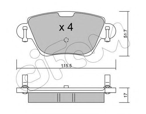 CIFAM FORD Тормозные колодки задн.Mondeo III 00-,Kangoo 01-,Jaguar X-Type ASAM арт. 8223190