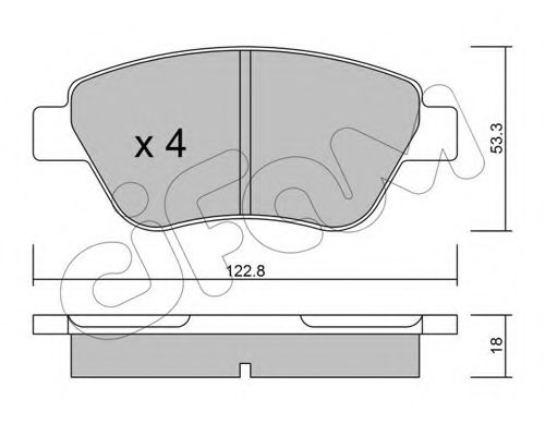 CIFAM FIAT гальмівні колодки передн. Doblo 1.3JTD 1.9JTD 1.4i 05- DELPHI арт. 8223211