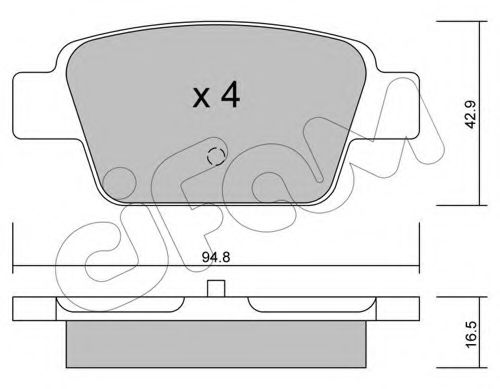 CIFAM  FIAT Тормозные колодки задние Stilo,Bravo 1.2 16V-2.4 20V 01- ABS арт. 8223230