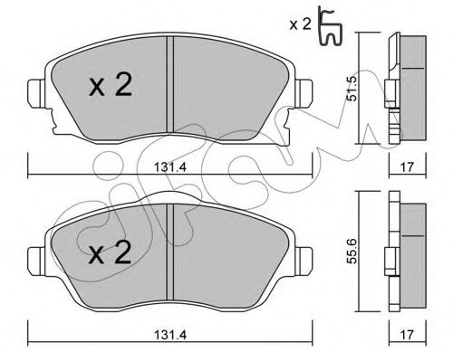 CIFAM OPEL гальмівні колодки передн.Corsa C 1,0-1,8 00- RIDER арт. 8223400