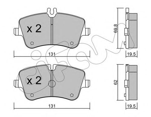 CIFAM DB Гальмівні колодки передн. W203 00- ROADHOUSE арт. 8223420