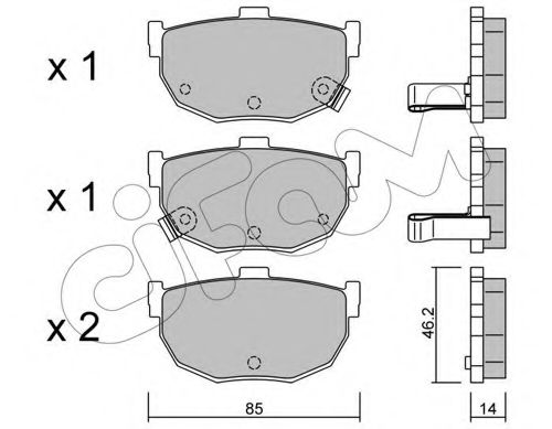 CIFAM KIA Колодки тормозные задние дисковые Cerato,Hyundai RIDER арт. 8223620