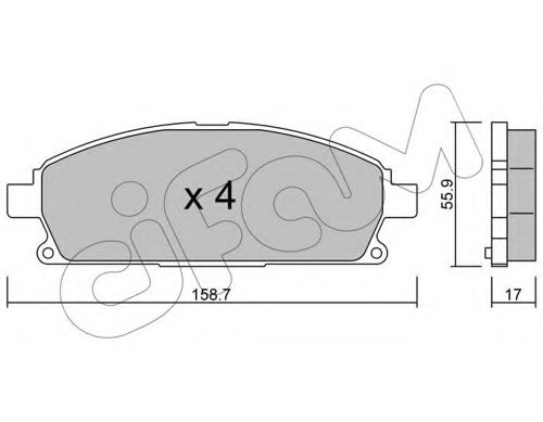 CIFAM Nissan гальмівні колодки передн. X-Trail 01-, Terrano 95- HERTHBUSSJAKOPARTS арт. 8224060