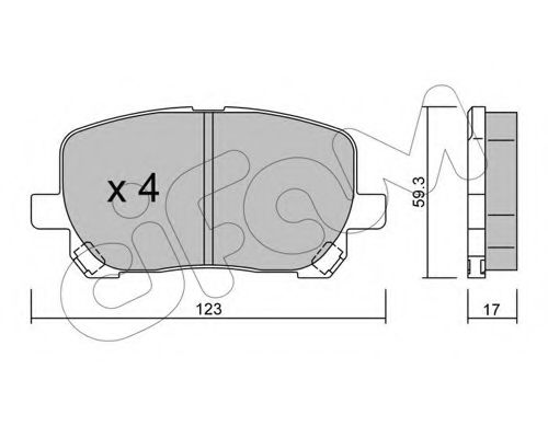 CIFAM TOYOTA Гальмівні колодки передн. Avensis Verso 01- JAPANPARTS арт. 8224270