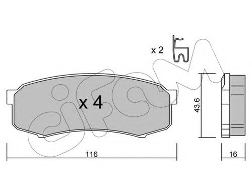 CIFAM TOYOTA Тормозные колодки задн. Land Cruiser J7,80/90,Prado,FJ Cruiser,Mitsubishi Pajero IV BREMBO арт. 8224320