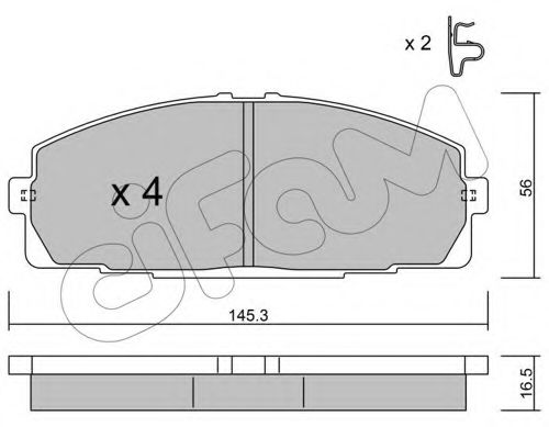 CIFAM TOYOTA Тормозные колодки передн.Hiace III,IV 89-06 BREMBO арт. 8224340