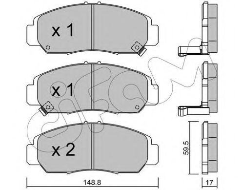 CIFAM HONDA Гальмівні колодки передн.FR-V, Legend 05-,Stream 01- ABS арт. 8224620