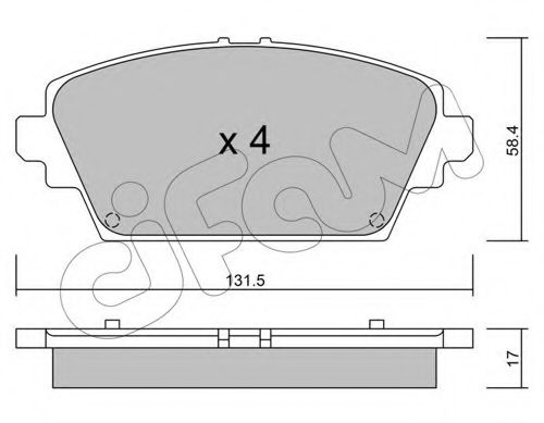 CIFAM NISSAN гальмівні колодки передні Almera Tino,Primera 02- DELPHI арт. 8224640