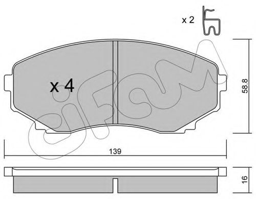 CIFAM MAZDA гальмівні колодки передн.MPV,E (TYPE) 93- ROADHOUSE арт. 8224770