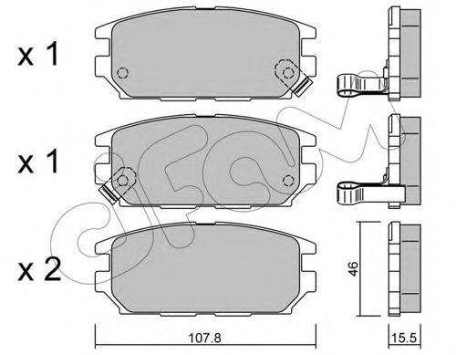 Гальмівні колодки зад. Galant/Lancer/Space Wagon (89-05) BREMBO арт. 8224830