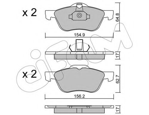 CIFAM NISSAN Гальмівні колодки передн. PRIMERA 96-02 METELLI арт. 8224890