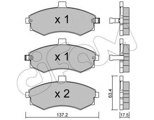 Гальмівні колодки пер. Matrix/Lavita/Elantra/Lantra/Coupe/Cerato 98-10 TRW арт. 8225040