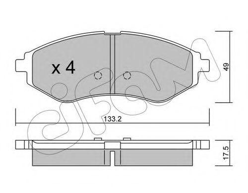 CIFAM  Тормозные колодки пер. Chevrolet Aveo FERODO арт. 8225080